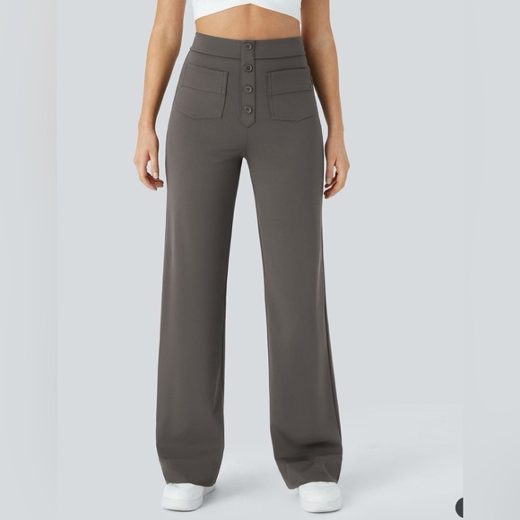 HALARA Pants - Halara DayStretch High Waisted Button Multiple Pockets Straight Leg Pants small